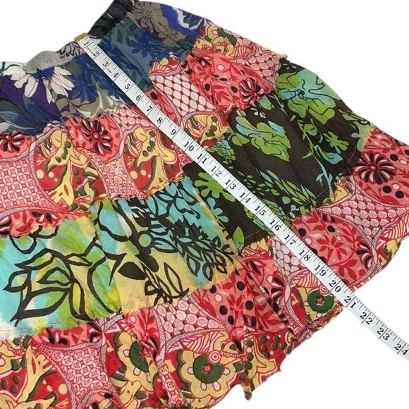 ALLISON BRITTNEY Tiered Gauze Boho Lined Mini Skirt - Picture 8 of 8